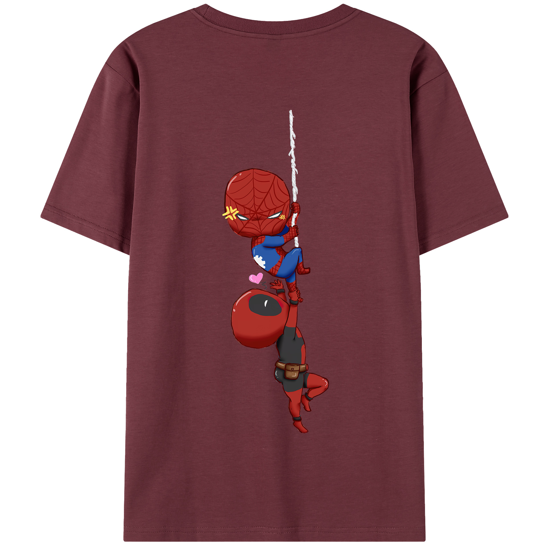 （画像用） Deadpool デッドプール 綿100％半袖Tシャツ（背面プリント）